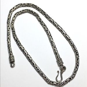 ~ 16" Sterling Bali Byzantine Necklace ~